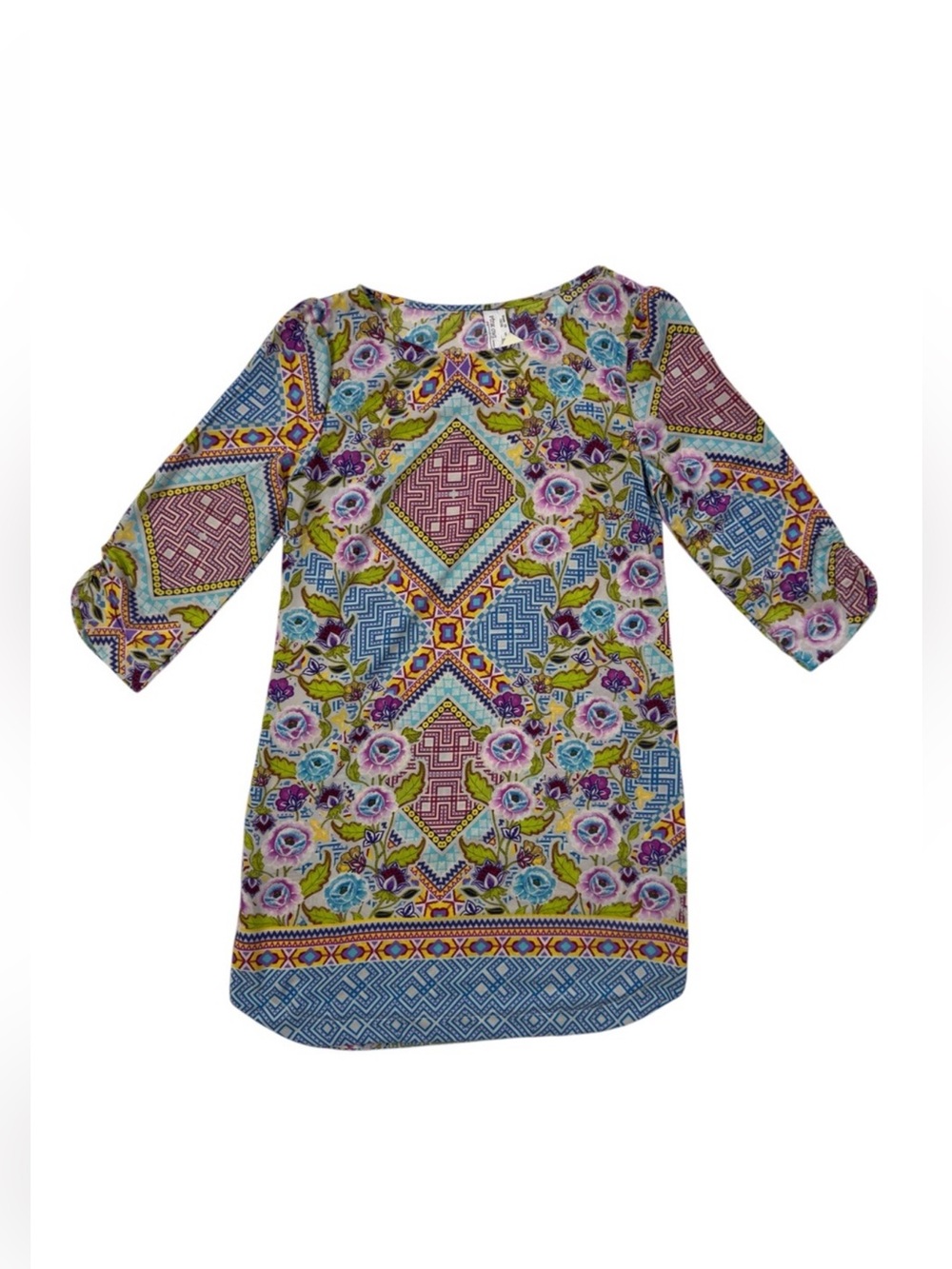 Pink Owl Floral Girls Dress Small